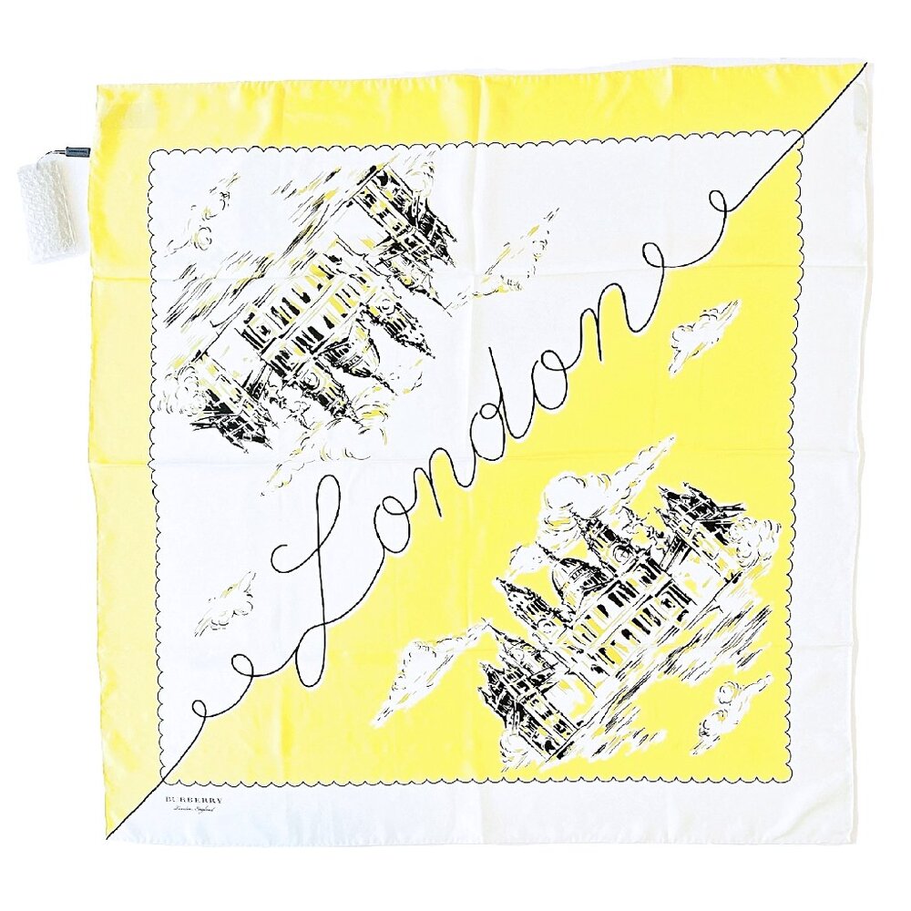 NWT Burberry Silk Scarf – London Architecture Print - Picture 3 of 14